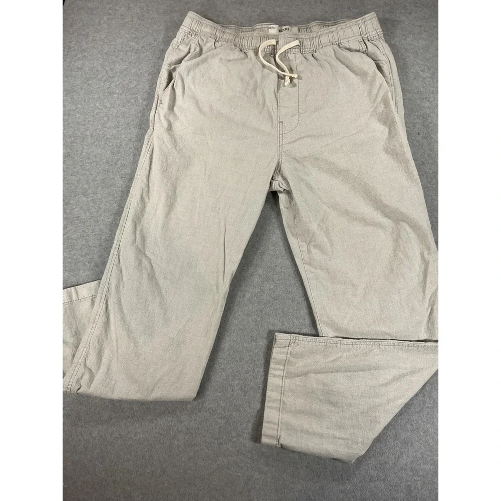 Hollister Loose Fit Cotton Drawstring Pants Mens Large Gray Elastic Waist 2499